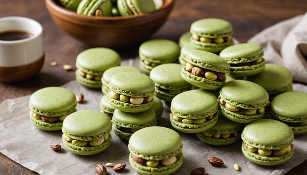 Explorez les astuces infaillibles pour réaliser des macarons à la pistache avec une ganache délicieuse et irrésistible !